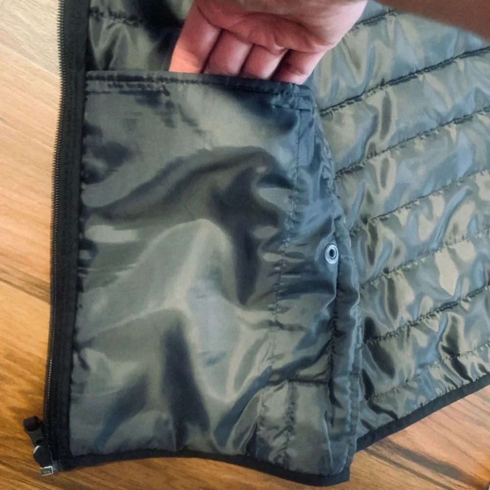 Gap Windproof Quilted Puffer Vest Water Resistant Full Zip Small In Black - Picture 10 of 12